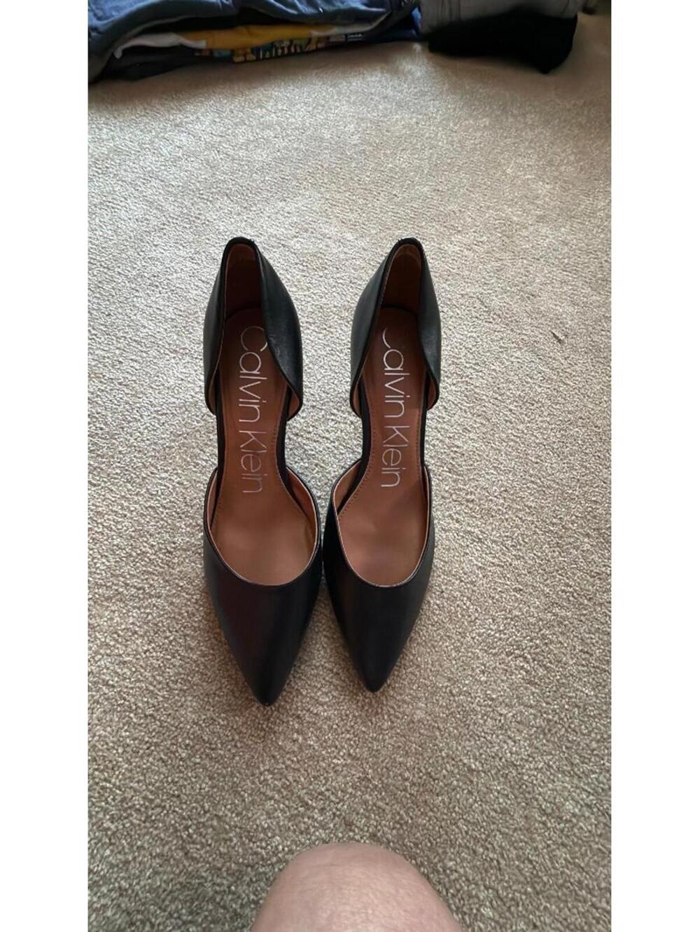 Calvin Klein Black Pointed Toe Slingback‎ Pumps